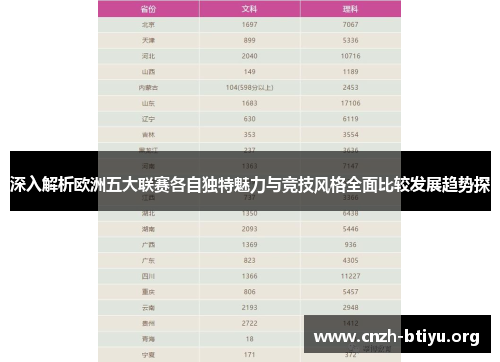 深入解析欧洲五大联赛各自独特魅力与竞技风格全面比较发展趋势探